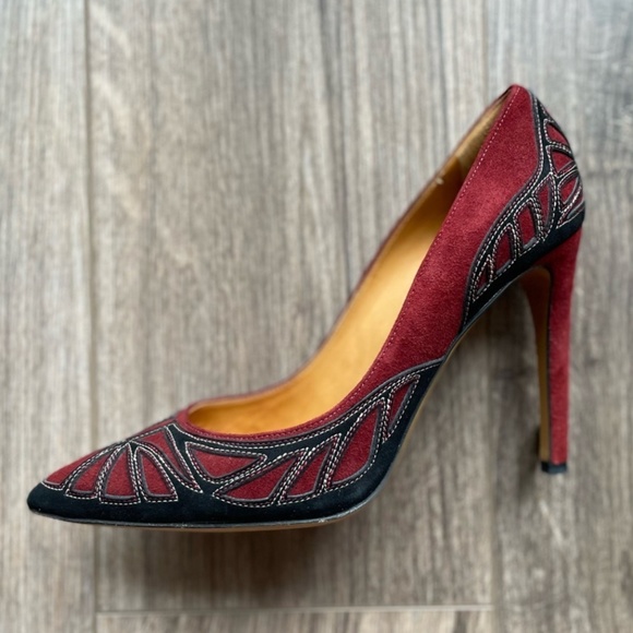 Isabel Marant Bordeaux Suede Embroidered Pumps | 39 - Picture 9 of 11
